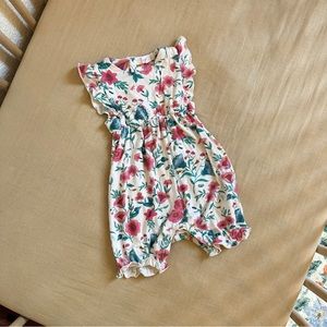 Angel dear floral jumpsuit